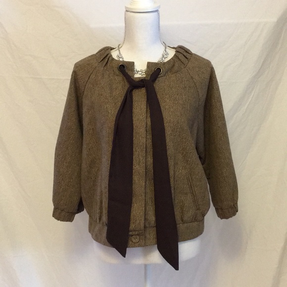 Attention Brown Tweed Pageboy Blazer Jacket - Picture 1 of 8